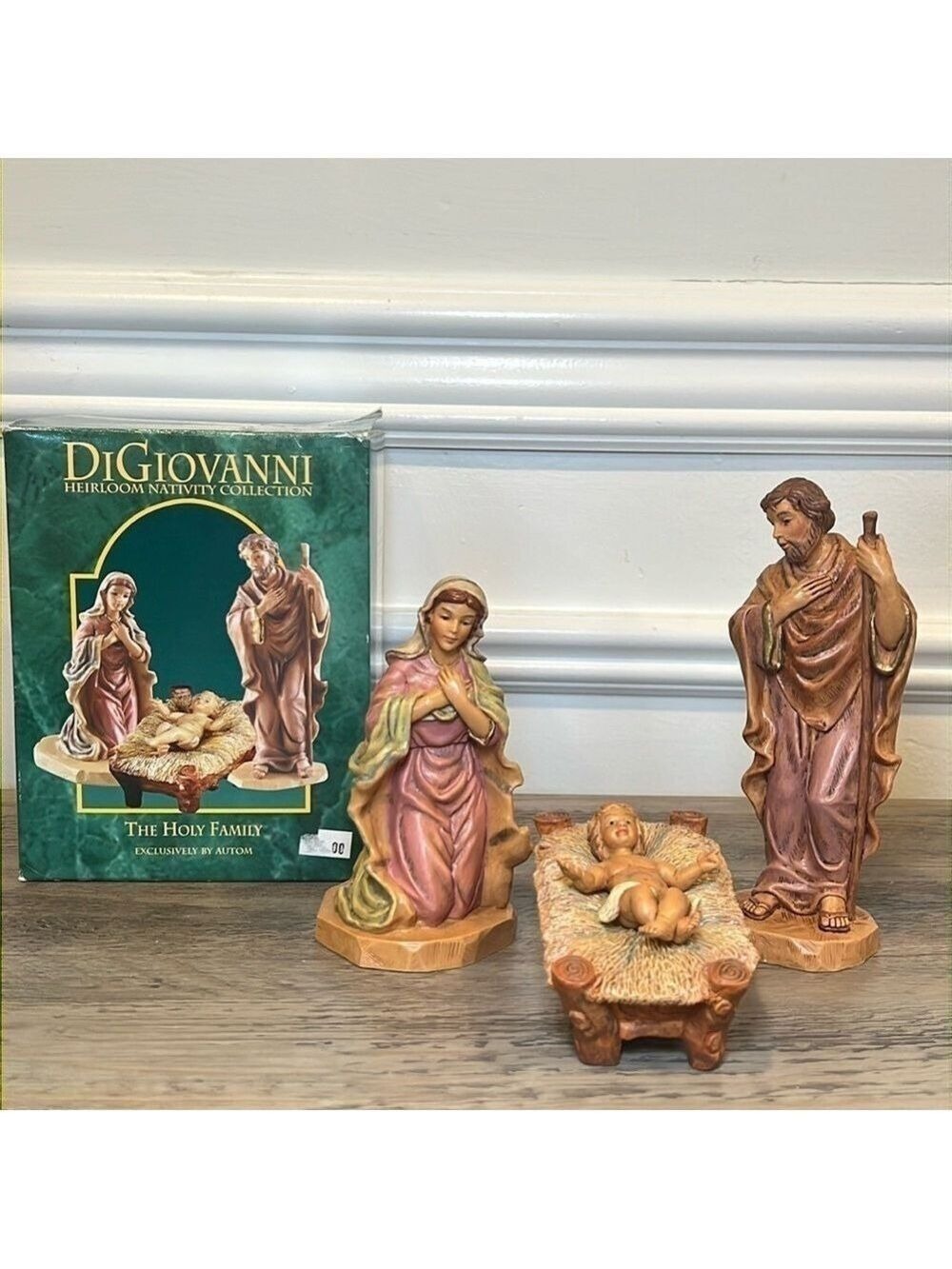 DiGiovanni Heirloom Nativity Collection “The Holy Family” Resin Figurines in Box